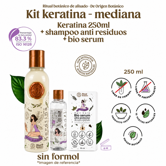 Kit de Keratina Vegana Origen Botánico 250ML