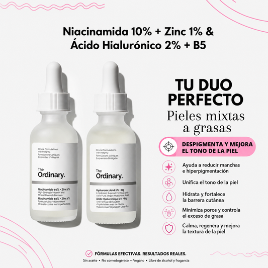 Kit Niacinamide + Hyaluronic Acid The Ordinary 30ML