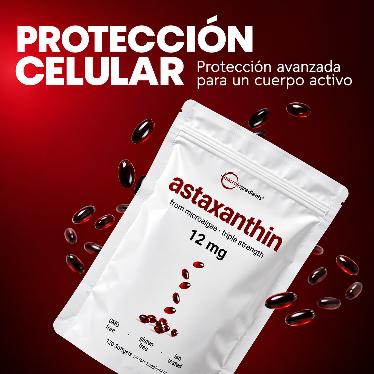 Astaxantina – Micro Ingredients (12mg)