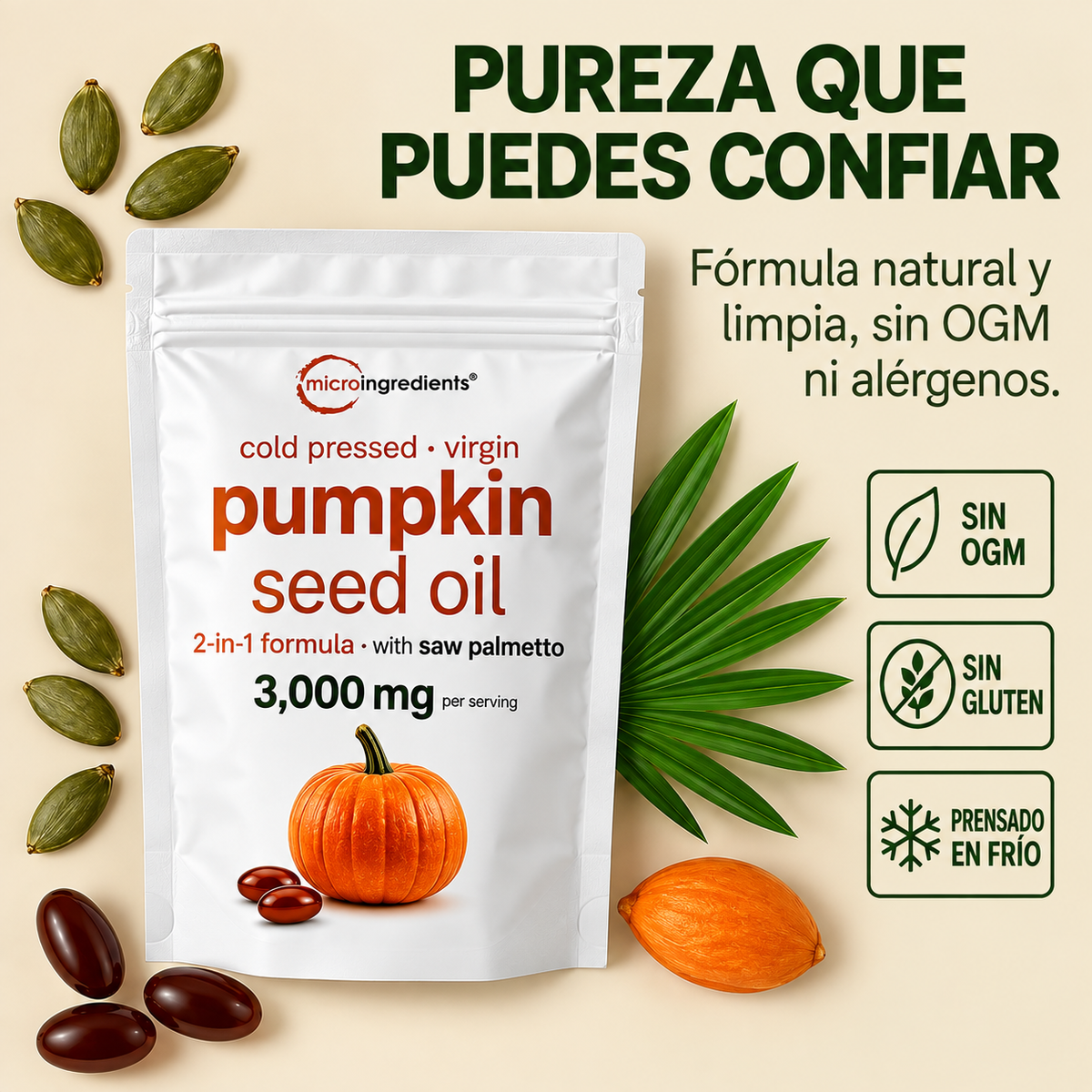 Pumpkin Seed Oil – Micro Ingredients (3,000mg)