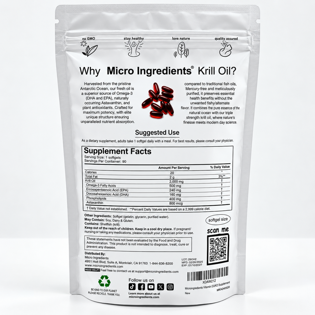 Krill Oil – Micro Ingredients (2,000mg)