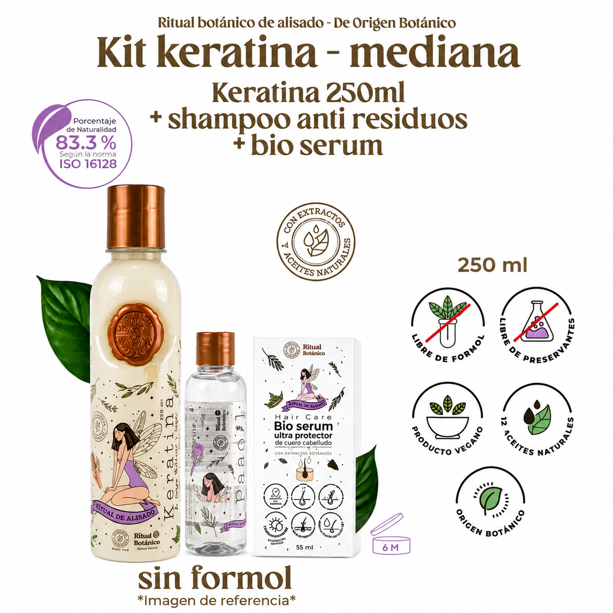 Kit de Keratina Vegana Origen Botánico 250ML