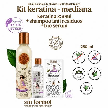 Kit de Keratina Vegana Origen Botánico 250ML