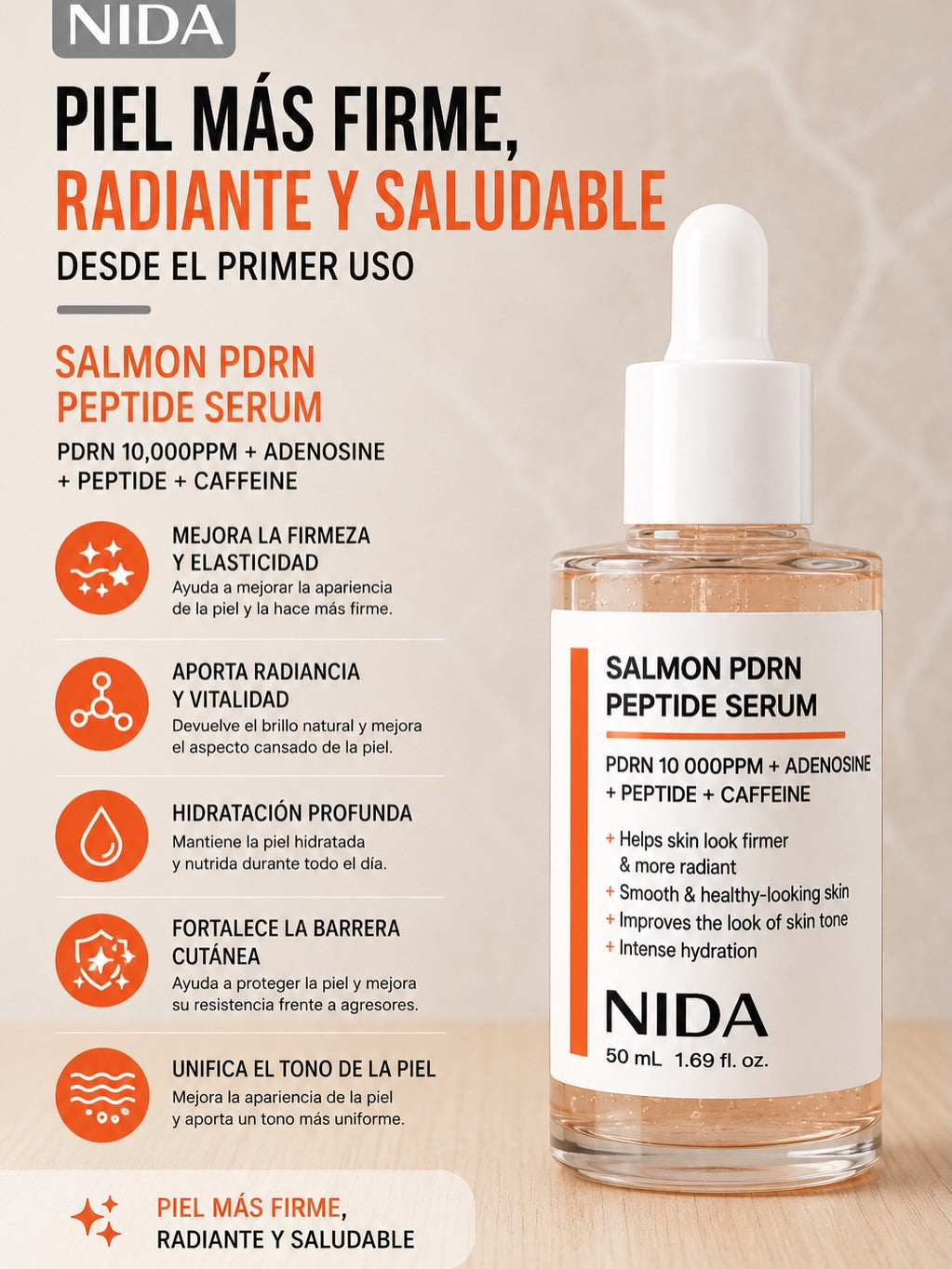 Salmon PDRN Peptide Serum NIDA 50ML